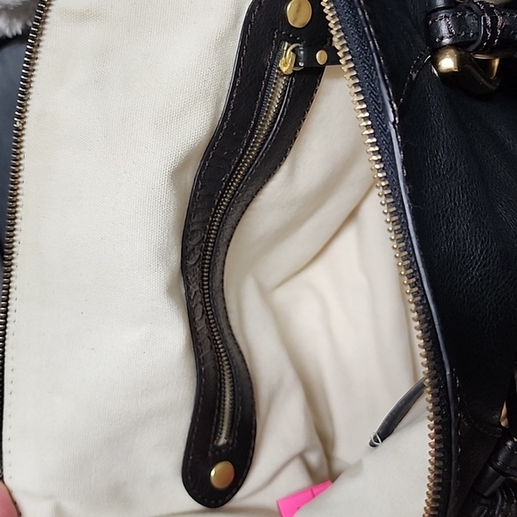 Juicy Couture large black leather bowling bag with gold hardwear - Picture 6 of 8